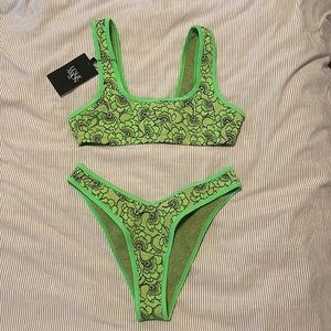 Leslie Amon Green Bikini NWT